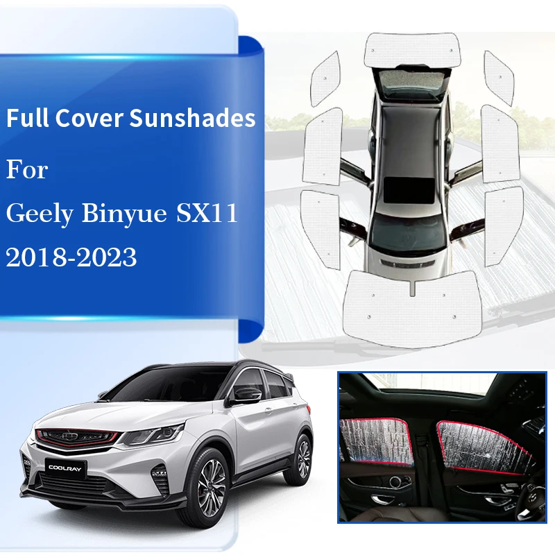 

For Geely Binyue SX11 Coolray Proton X50 2018 2019 2020 2021 2022 2023 Sun Window Visor Sunshades Curtains Protection Accessorie
