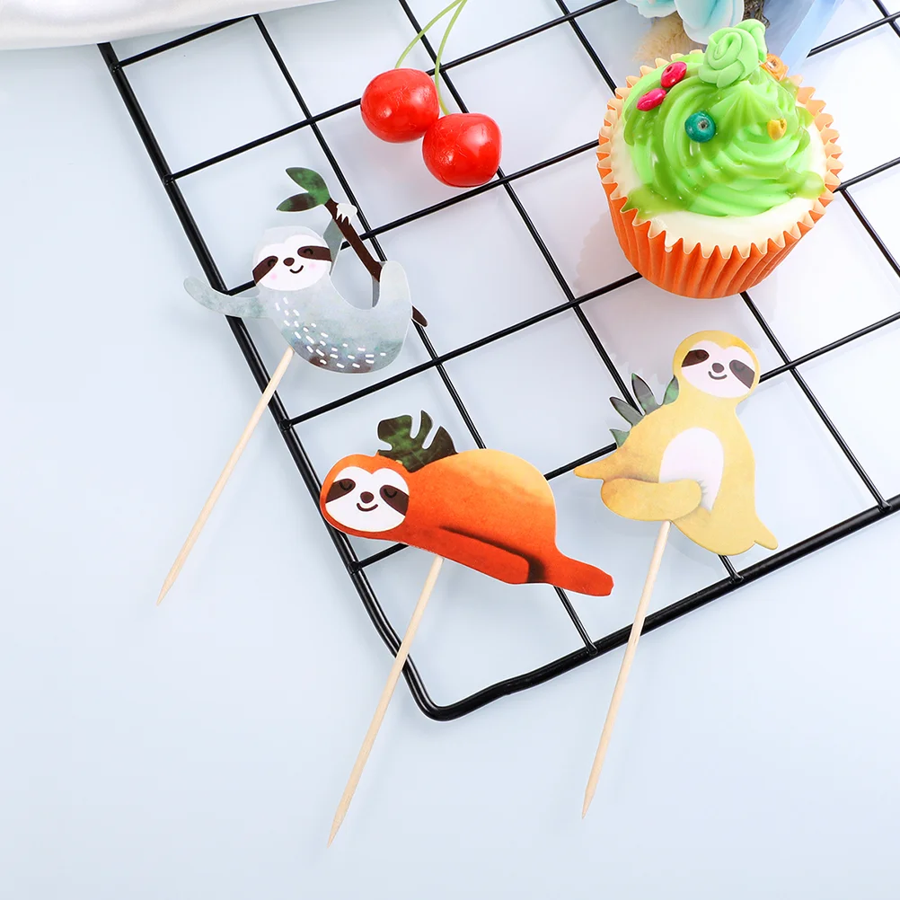 16 шт. ленивый рак с милым ленивцем вставная открытка для торта декор