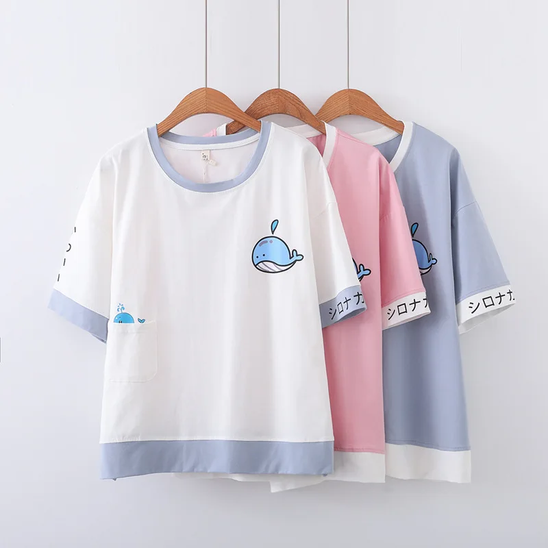 

Футболка женская Свободная с круглым вырезом и коротким рукавом