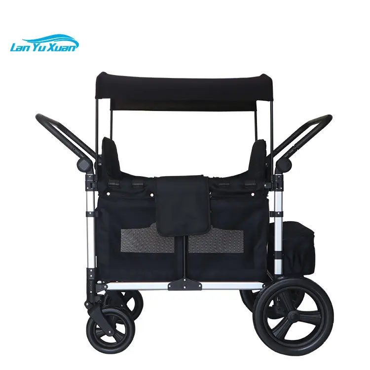 

JXB Extra Large Collapsible Garden car with Removable Canopy Baby Wagon Stroller