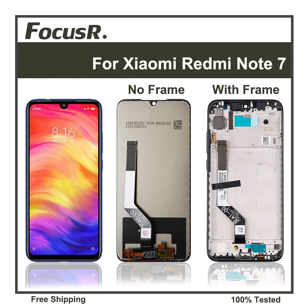 

6.3"For Xiaomi Redmi Note 7 M1901F7G M1901F7H M1901F7I LCD Display Touch Screen Digitizer Assemby Replacement Note7 Pro