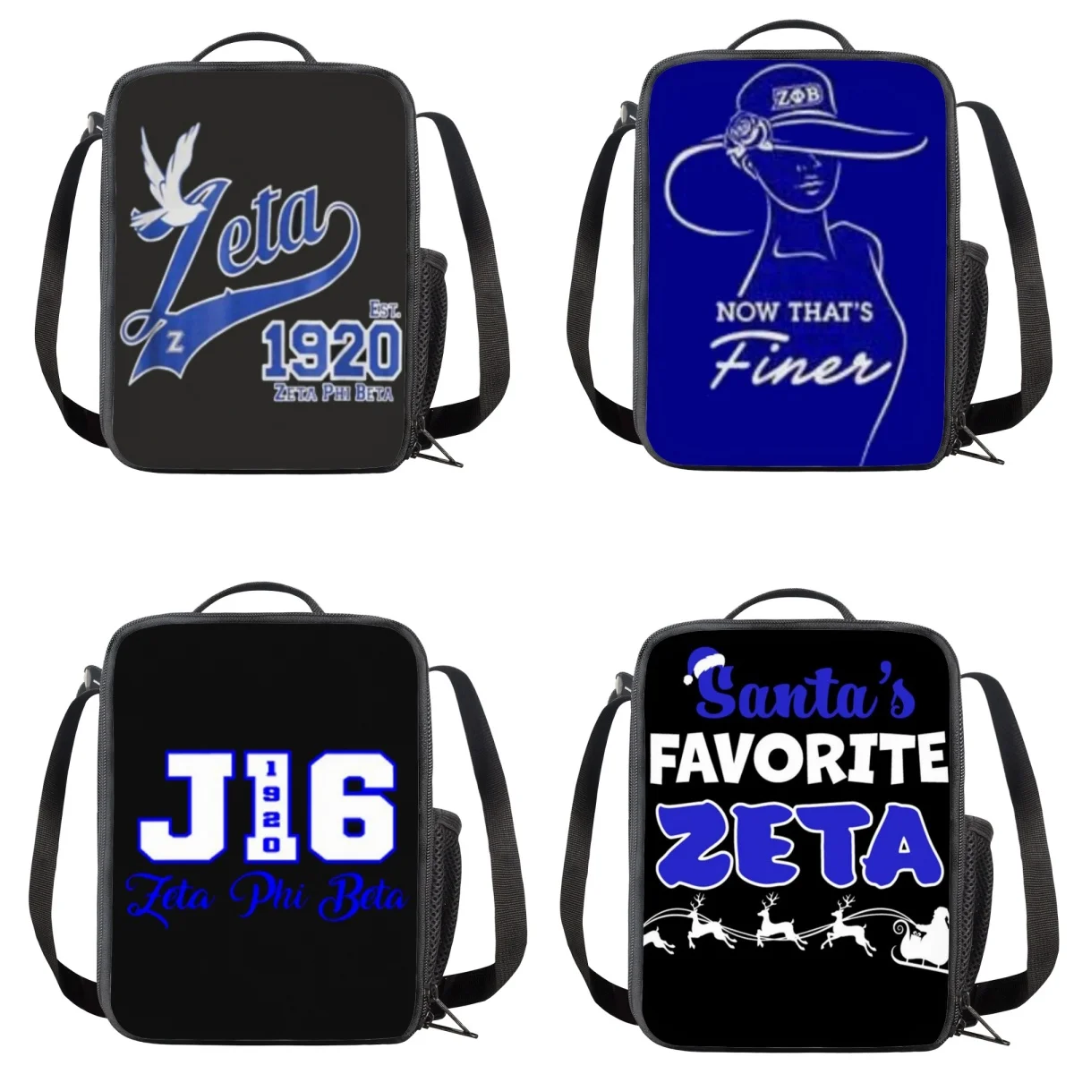 

Portable Kids Lunch Boxes for Children Zeta Phi Beta Print Lunch Bags Thermal Insulated Bento Lunchboxes Containers