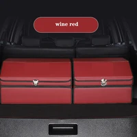car waterproof luxury storage box large capacity car boot foldable organize leather box accessories leather car trunk organizer