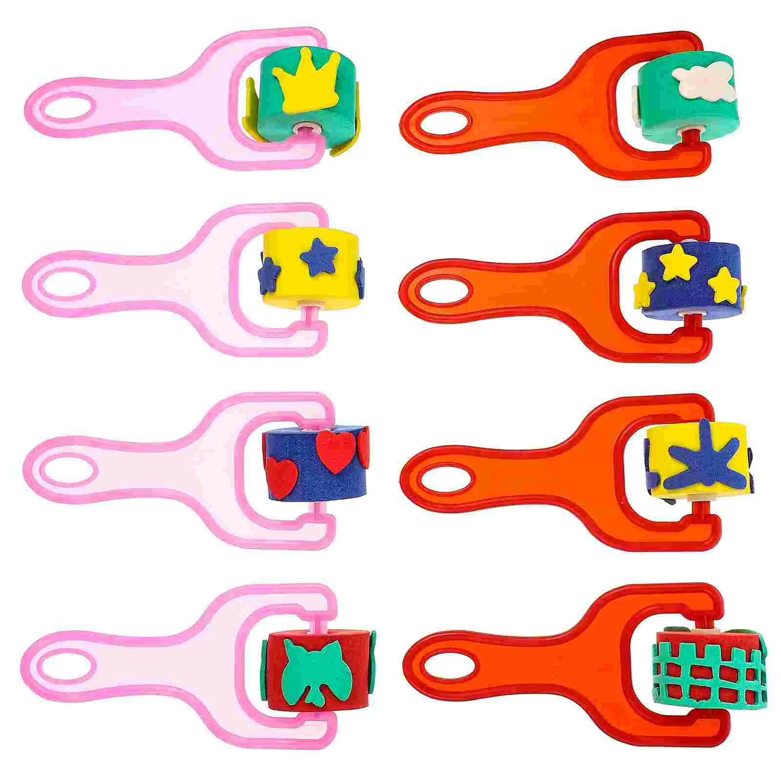 

8 Pcs Stampers Kids Painting Roller Multipurpose Kids' Drawing Supplies Mini Hand Print Ornament Kits Handprint Sponge Toddler