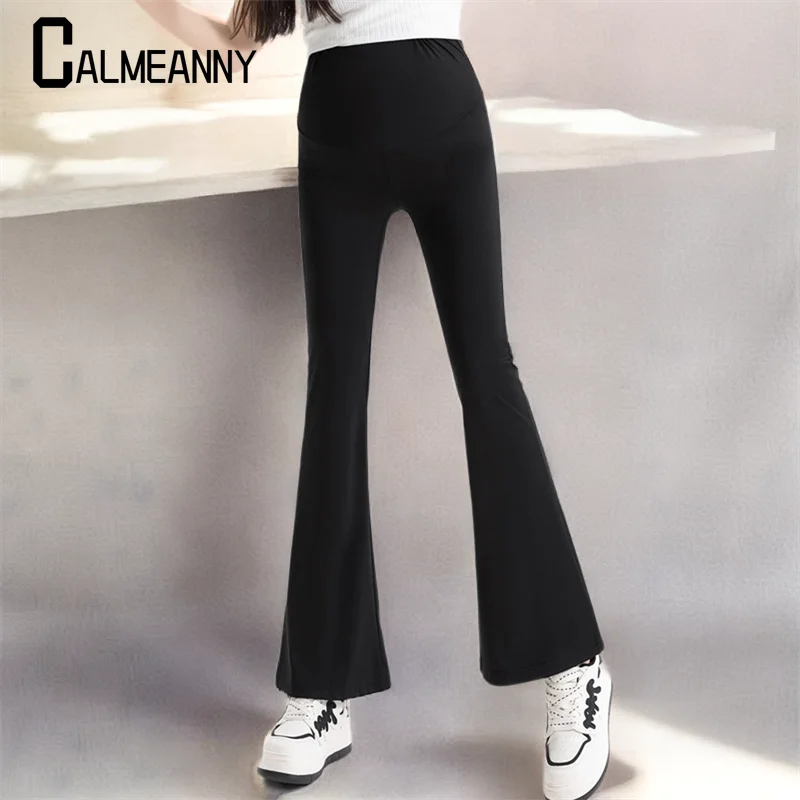 Maternity Clothes 2023 Spring Summer New Versatile Flare Pants High Waist Vintage Skinny Pants Fashion Casual Maternity Pants