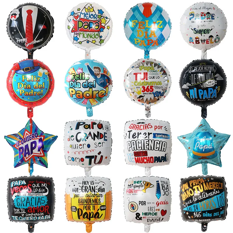 

Воздушный шар Feliz Dia Papa, 10 шт., 18 дюймов, воздушные шары на день испанского счастливого отца, праздник на День отца, день рождения, домашние укр...