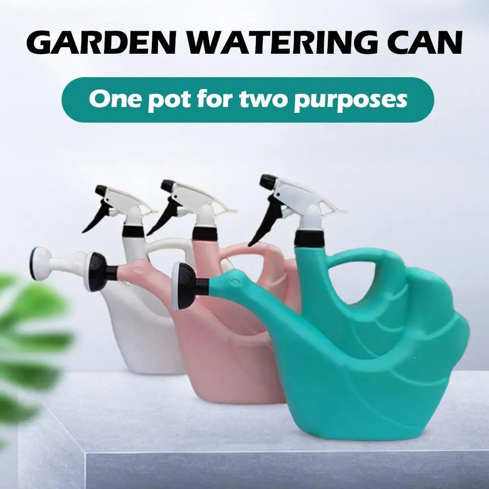 

2 In 1 Plastic Watering Can Indoor Garden Plants Pressure Water Kettle Water Spray Can Sprayer Swan Sprayer Shape Flowers T4o3