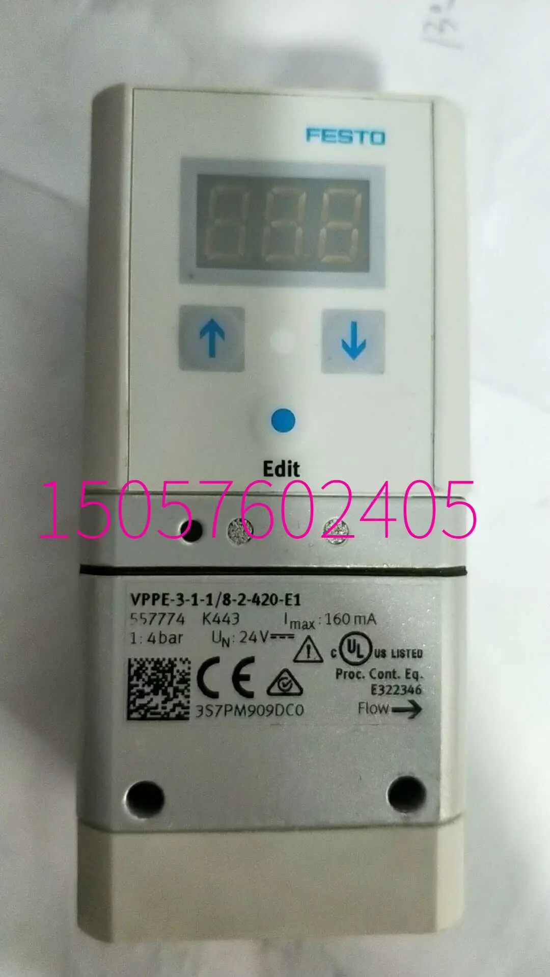 Festo FESTO VPPE-3-1-1/8-2-010-E1 557774 пропорциональный клапан является фотоэлементом.