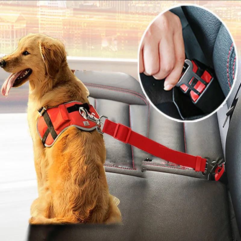 

Adjustable Pet Dog Cat Car Seat Belt for Dogs Leashes Cat Puppy Leash Vehicle Safety Rope Car Chihuahua Pet Travel Clip Supplies