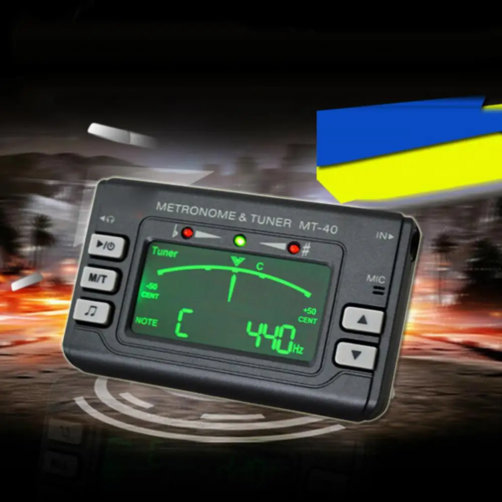 Хроматический тюнер инструмент гитарный портативный для гитары ЖК-дисплей