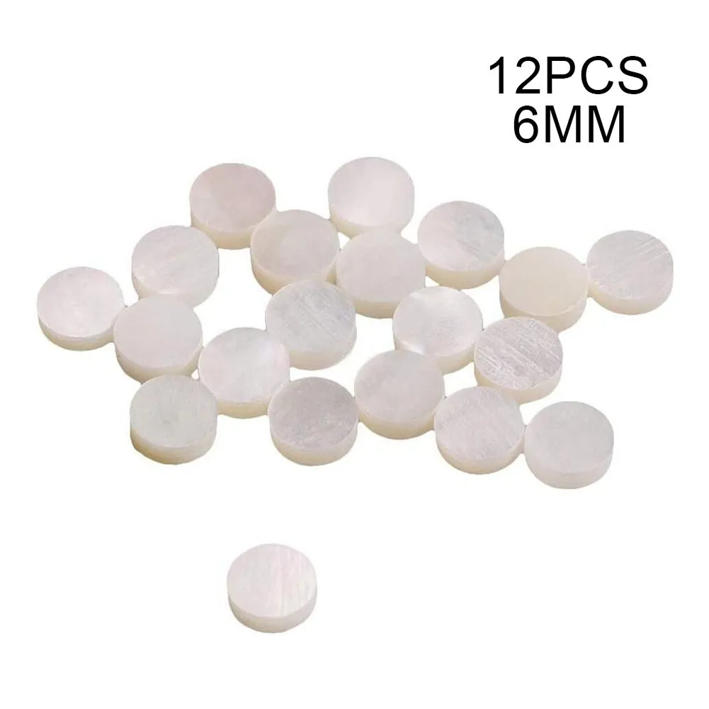 

Accessories Banjo Bass Fingerboard Tone Point For Guitar Guitar Mandolin White 12 PCS 6MM Pearl Inlay Dots Ukulele Nice Hot Sale
