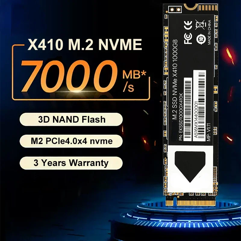 M.2 NVME SSD 2 ТБ 1 512 ГБ PCIe4.0 Внутренний твердотельный накопитель Gen4x4 3D NAND Жесткий диск