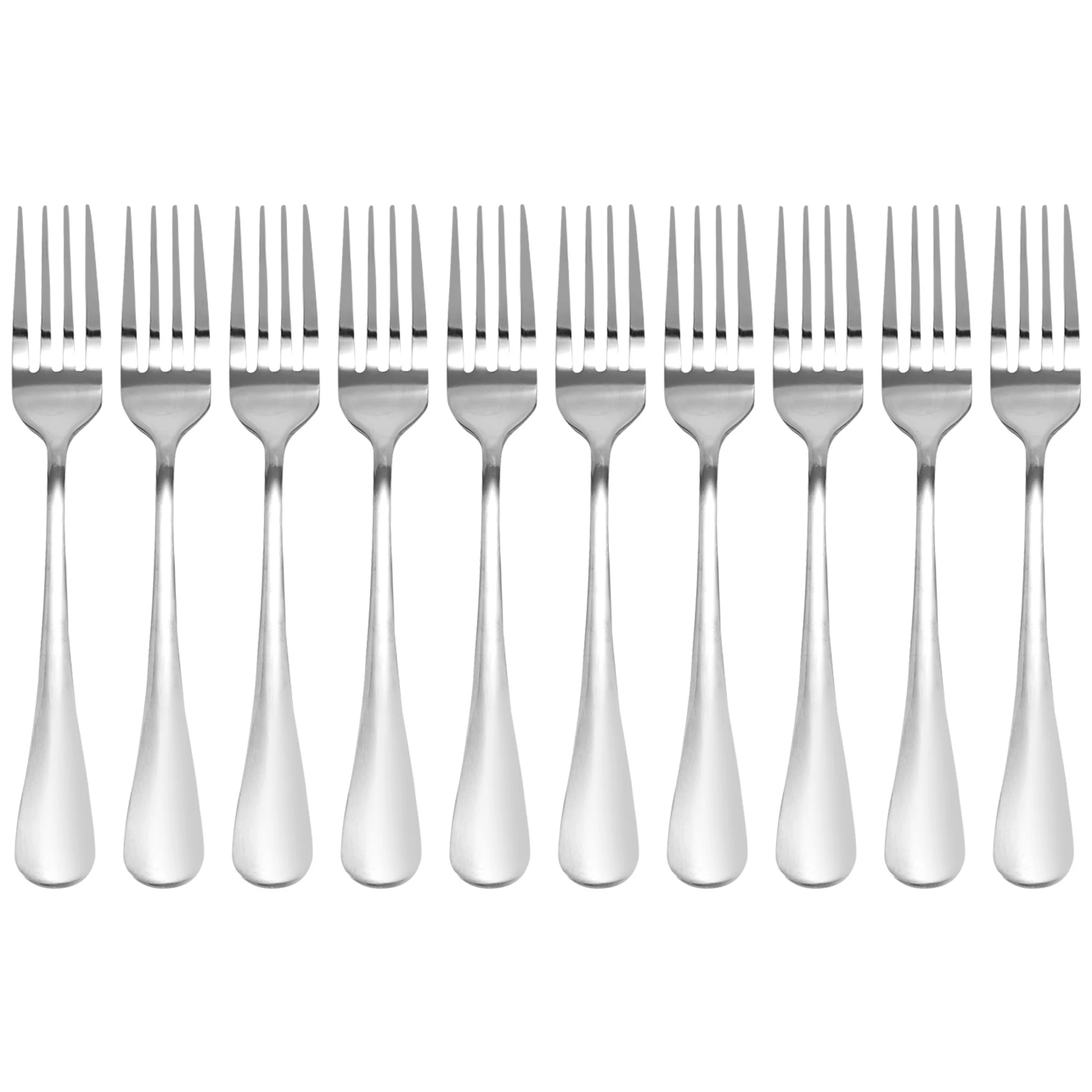 

10 PCS Fork Table Stainless Steel Steak Fork Forks Cutlery Dinner Table, Fruit Salad, Steak-18.5cm Total Length