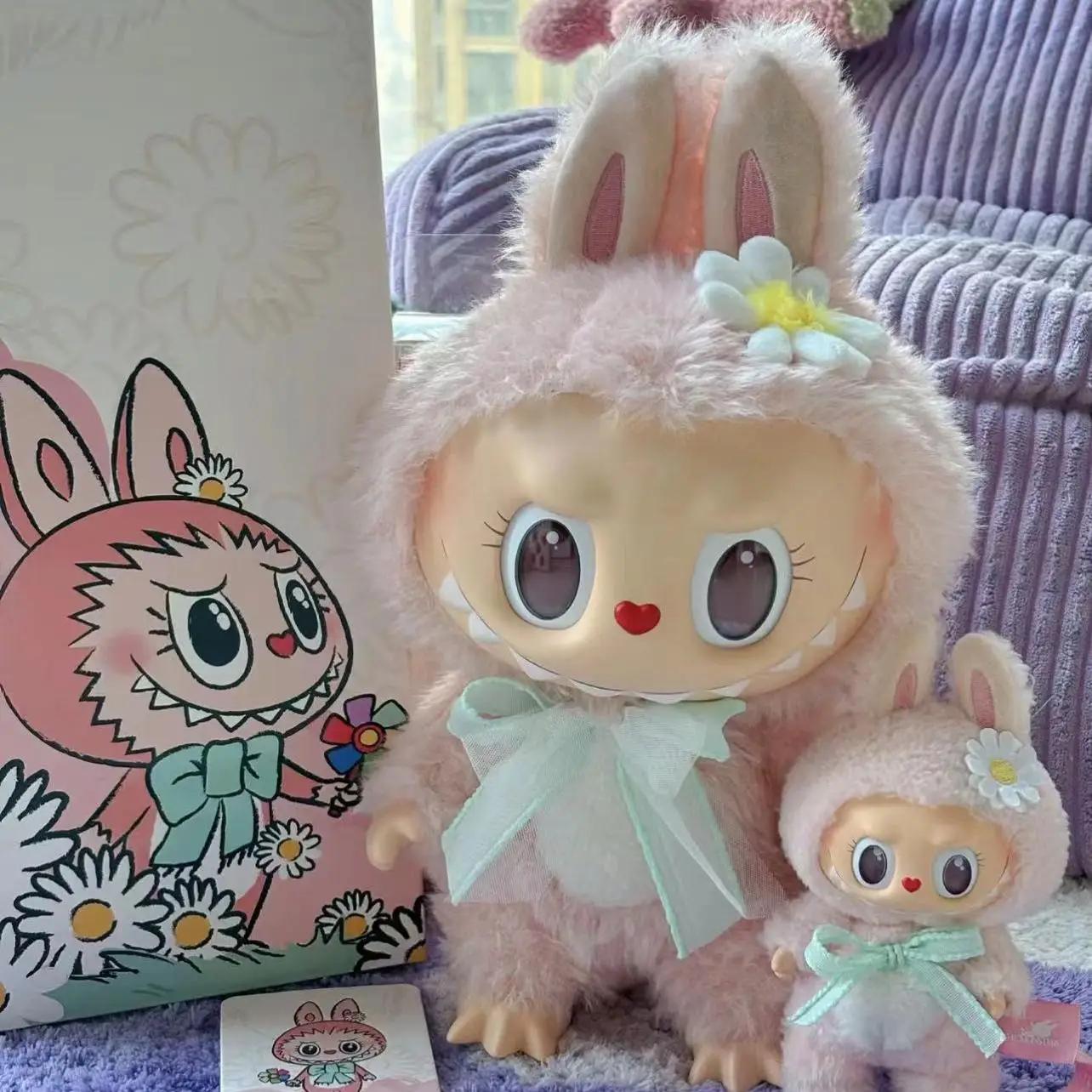 Mokoko Весенняя Виниловая Игрушка В Форме Сердца Розы Labubu Kawaii Рюкзак Шарм