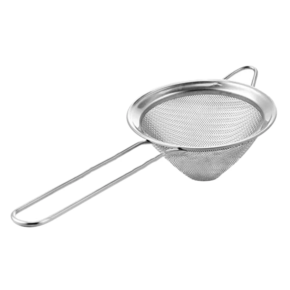 

4pcs Stainless Steel Fine Mesh Sieve Cocktail Strainer Kitchen Food Strainers Conical Tea Strainer (8.5cm)