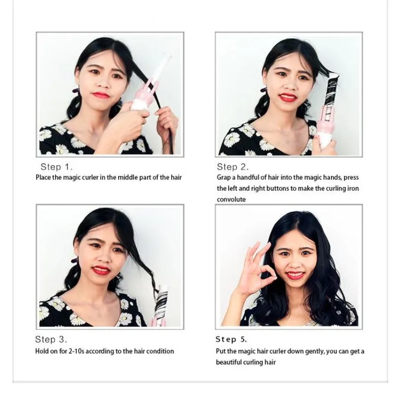 Vivid &amp Vogue 28 Мм Розовые Волшебные Бигуди Для Волос Автоматические Ленивые Кудри С