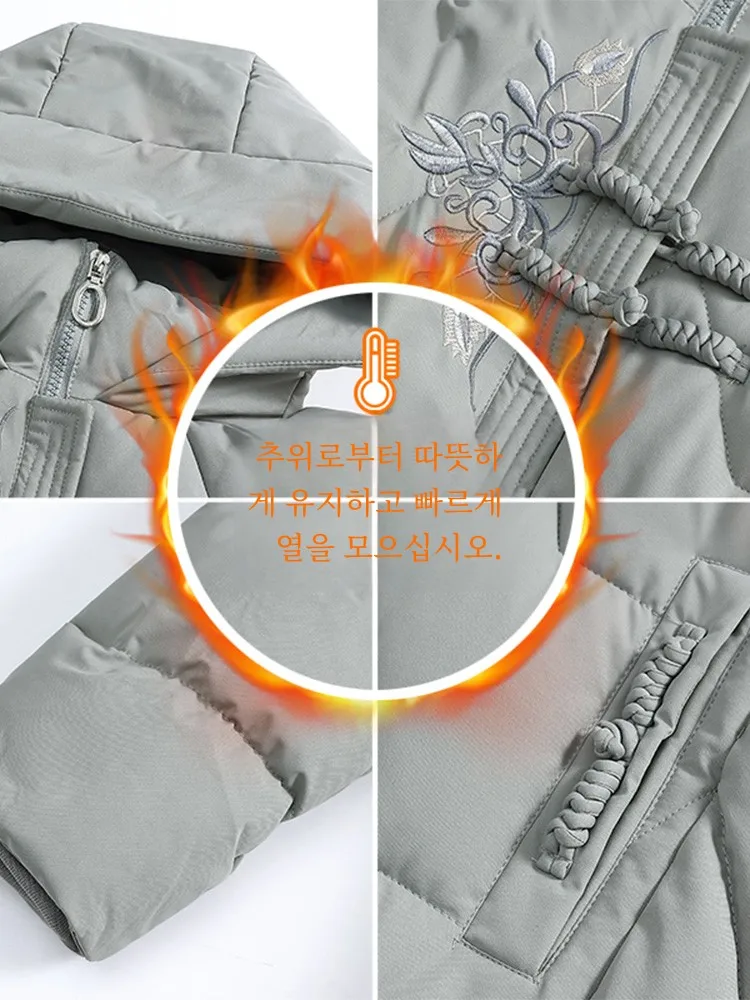 Пуховик для мам среднего возраста одежда с хлопковой подкладкой женская зимняя