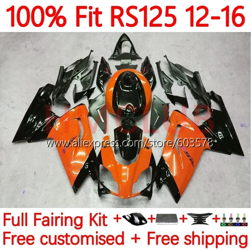 

Инъекция для Aprilia RS4 RS-125 RSV125 RS 125 RS125 2012 2013 2014 2015 2016 125RR 12 13 14 15 16 обтекатель 157No.124 orange blk
