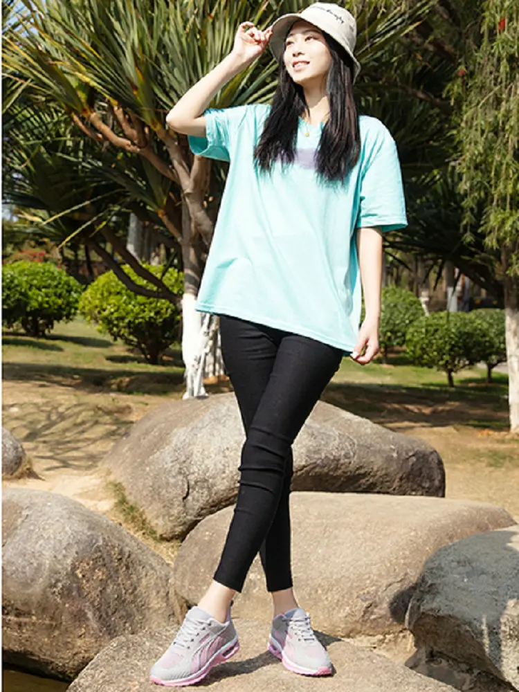 Ladies Breathable Sneakers New Running Shoes Summer Light Mesh Air Cushion Women's Sports Shoes Outdoor Lace Up Training Shoes