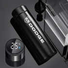 Портативный автомобильный умный термос 500 мл с логотипом автомобиля, чашка с дисплеем температуры для Dodge Caliber Journey Ram Durango, зарядное устройство, SRT 2021