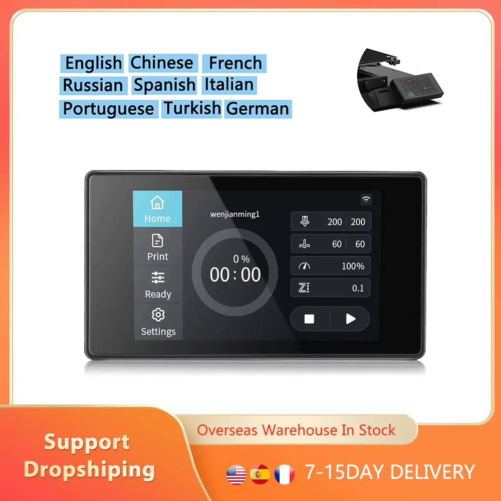 

CREALITY CR-10 умный сенсорный экран 4,3 дюйма цветной IPS экран 16 Мб ОЗУ Поддержка 9 языков детали для 3D-печати