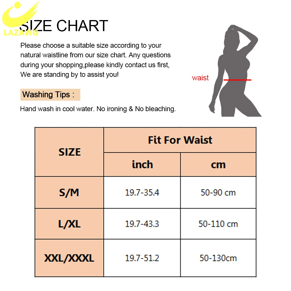LAZAWG Women Waist Trainer Shapewear Belt Women Slimming Tummy Wrap Belt Resistance Bands Cincher Body Shaper Control Strap