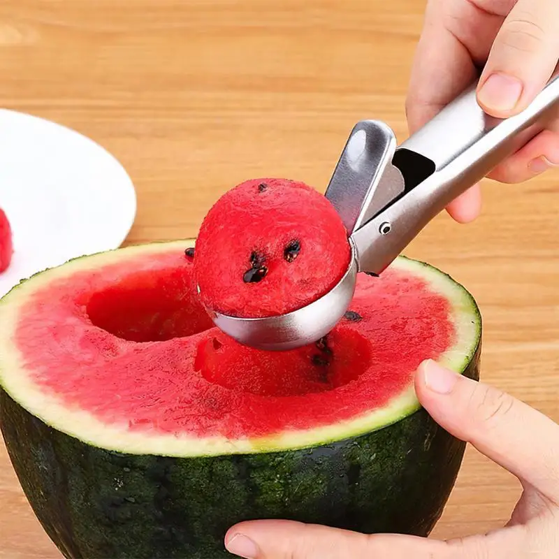 

304 Stainless Steel Ice Cream Scoop Watermelon Baller Fruit Dessert Ice Ball Spoon Maker Dough Meat Tool Kitchen Accessories