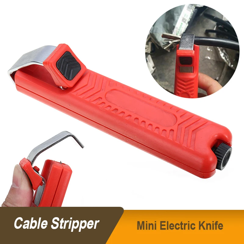 

Мини-нож электрика, регулируемый инструмент для зачистки проводов, из ПВХ, с пластиковой ручкой, 8-28 мм