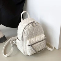 fancy quilted designer small backpack for tenageer girls famous brand 2022 summer chain shoold bags women outing travel backpack