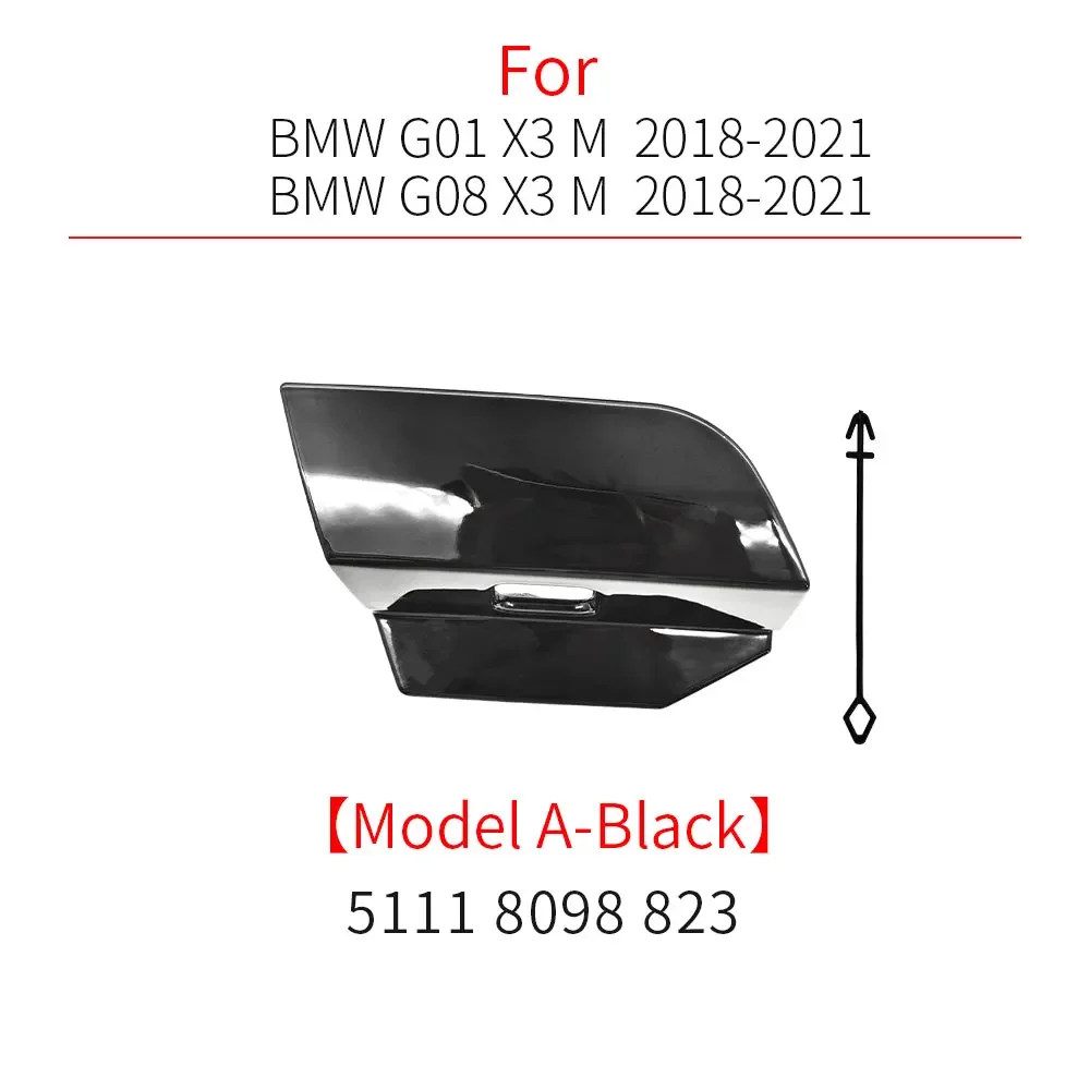 

Для BMW G01 G02 X3 X4 M Sport 2018-2024 крышка фаркопа переднего бампера 51118064606 черный OE замена M40i X3M X4M