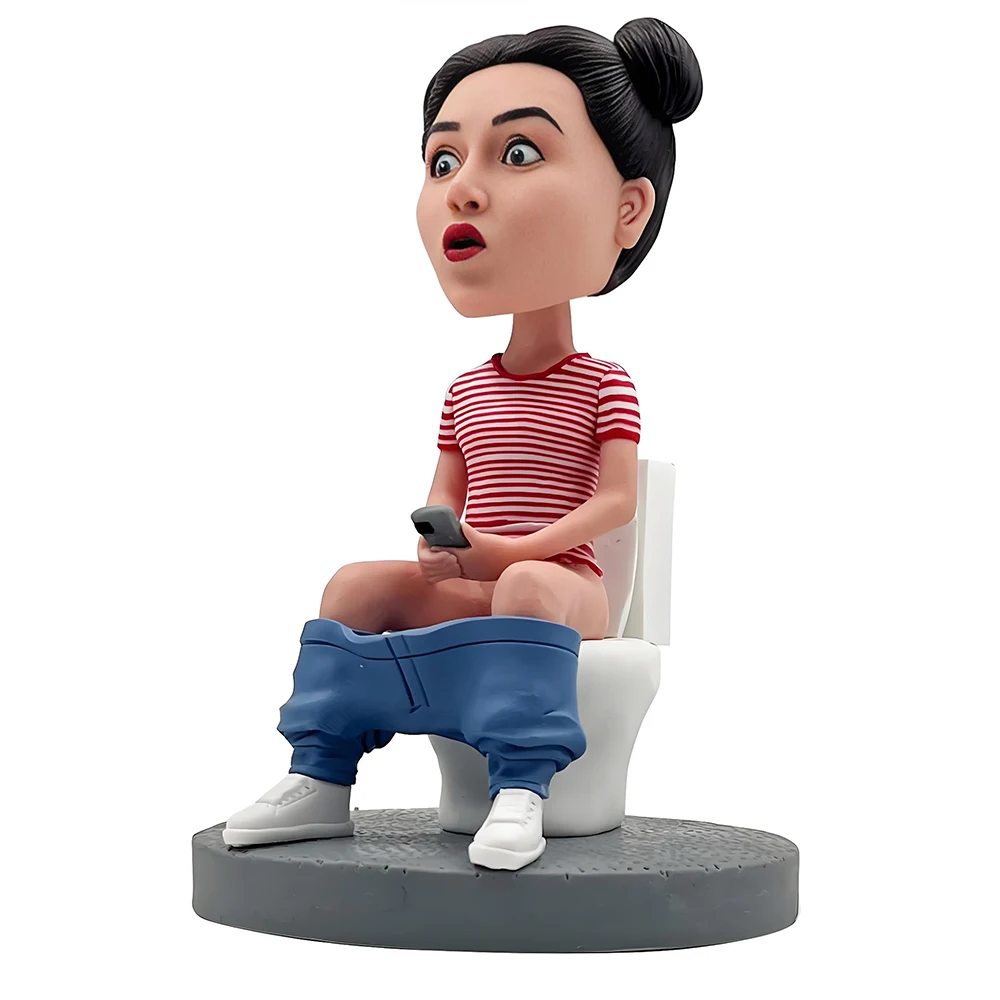 Изготовленная на заказ фигурка пупса леди сидя туалете реалистичная