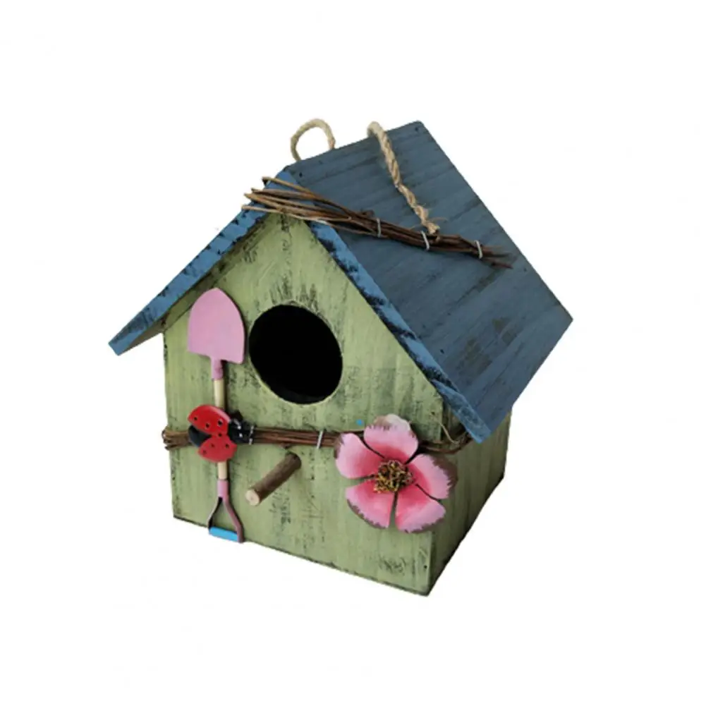 

Eco-friendly Bird House Wood Bird Nest for Park Sturdy Rustic for Park