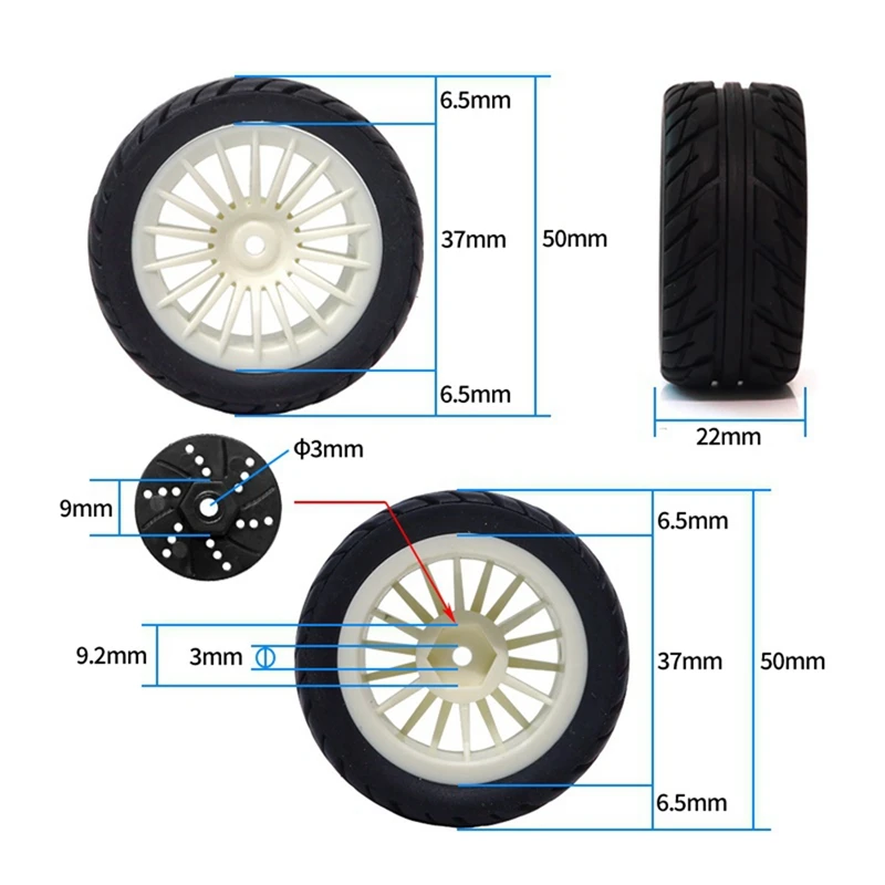 FBIL-4Pcs резиновые шины для SG1603 SG1604 SG 1603 UDIRC UD1601 UD1602 UD1603 UD1604 1/16 радиоуправляемые