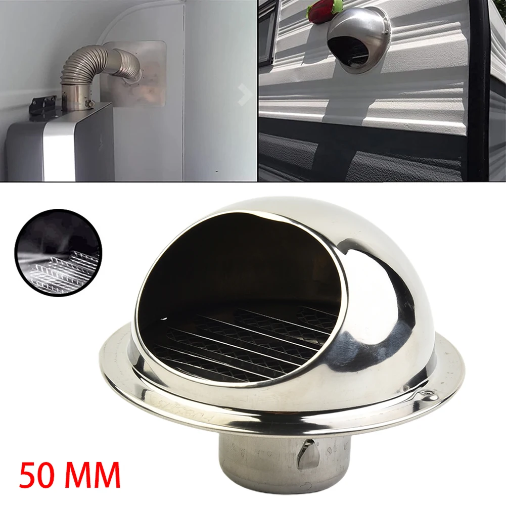 

Stainless Steel Ventilation Exhaust Grille Air Vent Grille Vent Outlet Heating Cooling Waterproof Vent Cap 50mm