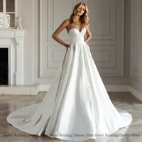 retro a line wedding dresses sweetheart sleeveless embroidery tulle sashes open beck 2022 summer floor length gowns robe de ma