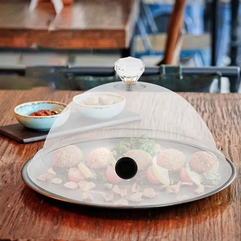 

2pcs Kitchen Transparent Smoky Food Covers Cuisine Food Protective Covers Smoked Cover Smoked Cover (Large + Medium 1 Each)