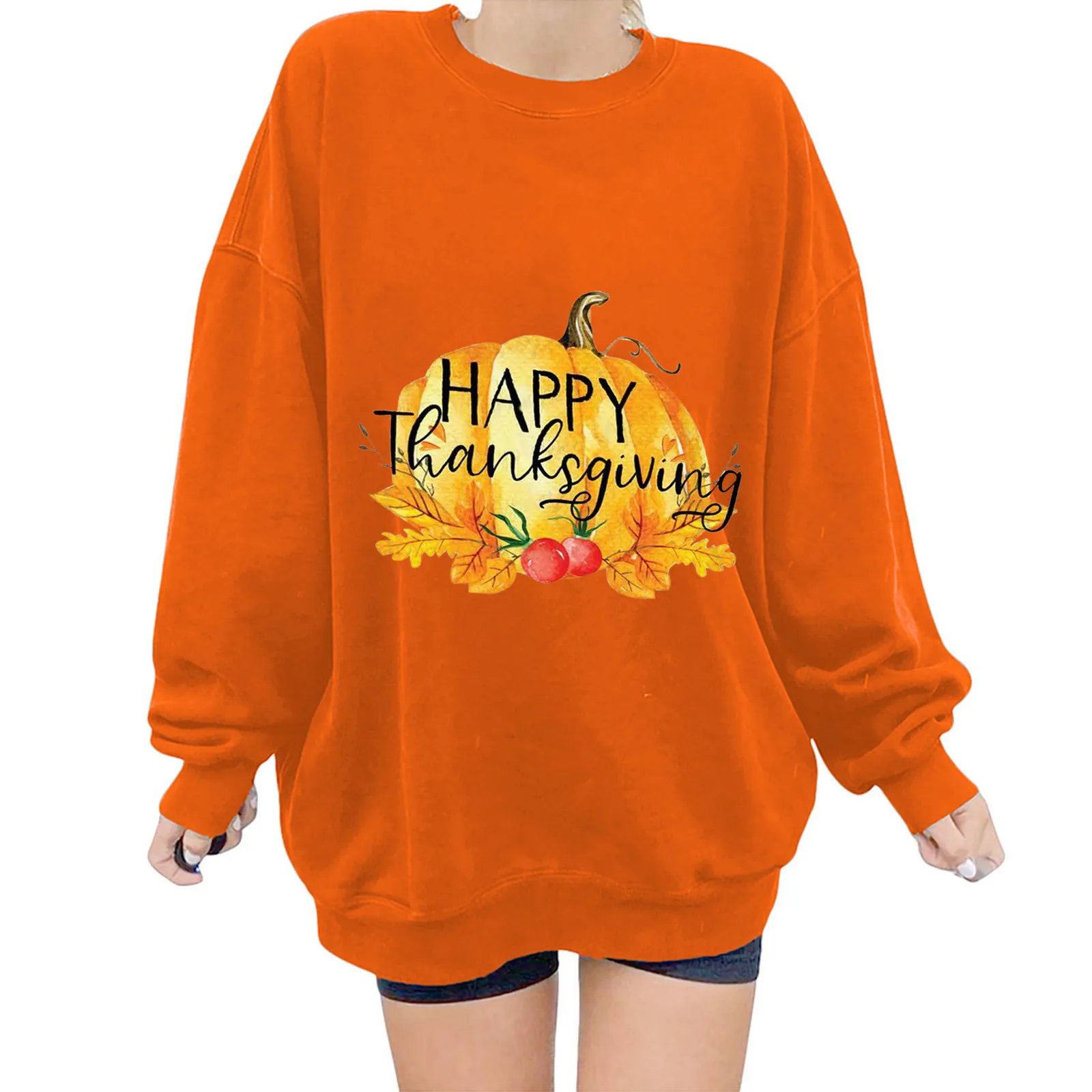 

Long Hoodie Sweatshirt Women's Women's Thanksgiving Day Loose Fit Sweashirt Warm Casual Sweatshirts Tan Zip up Hoodie Women