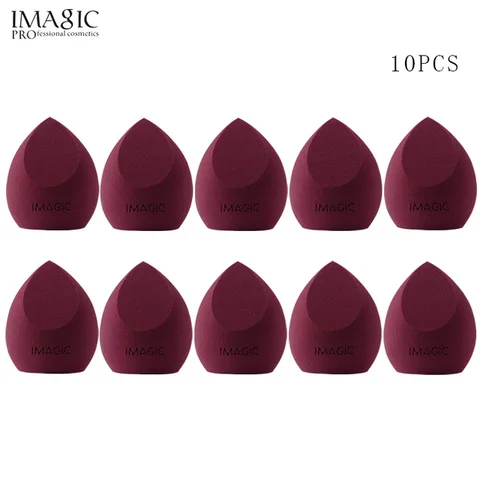 Imagic 10 pcs maquiagem esponja molhada e seca Profissional Profissional Maquia