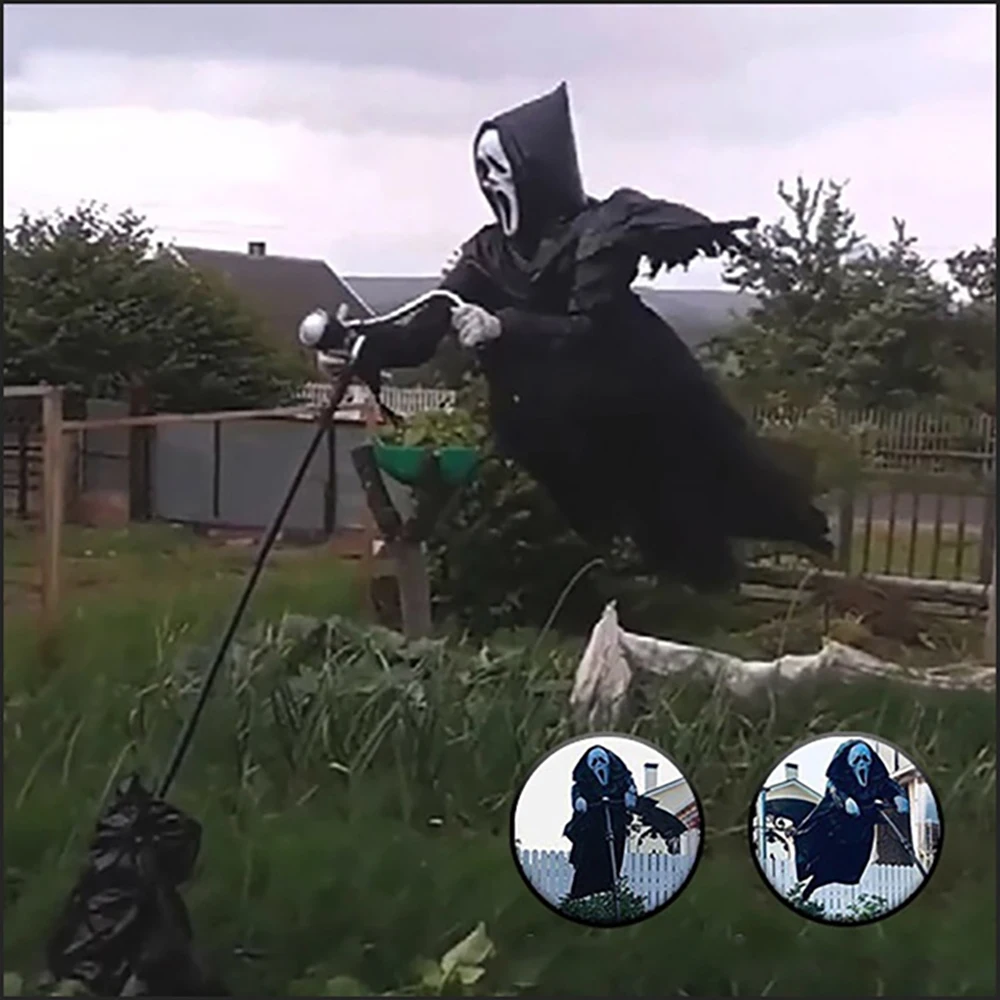 

New Halloween Scream ScareCrow Garden Yard Grim Reaper Ghostface Scarecrow Scary Scream Ghost For Outdoor Party Decor Funny toys