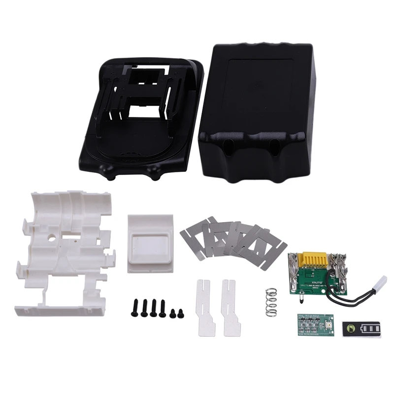 

HOT-For Makita 18V BL1850 BL1830 Battery Case Kit With PCB Circuit Board LED Indicator Power Tools Battery Case(No Cell)
