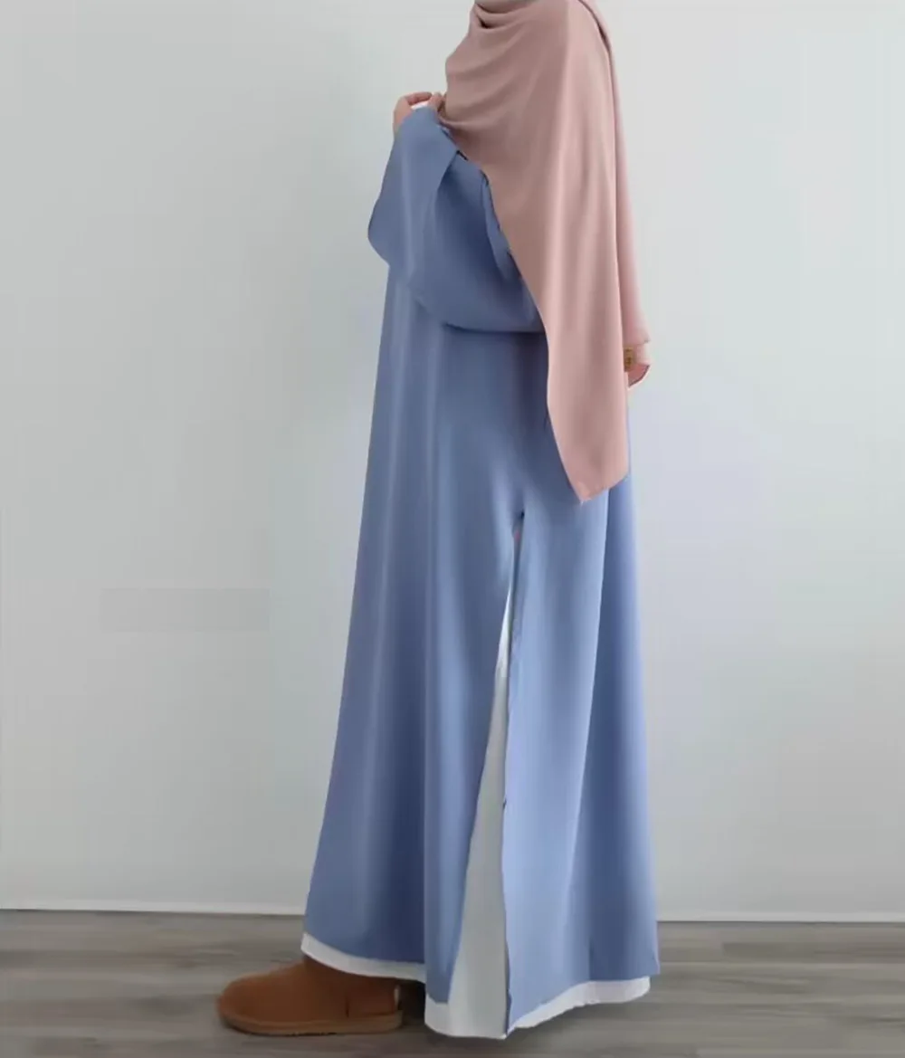 jilbab Muslim abaya 2 piece set Muslim Women Hijab Dress with inner dress  Abaya Long Khimar Ramadan Arab Islamic Clothes Robe