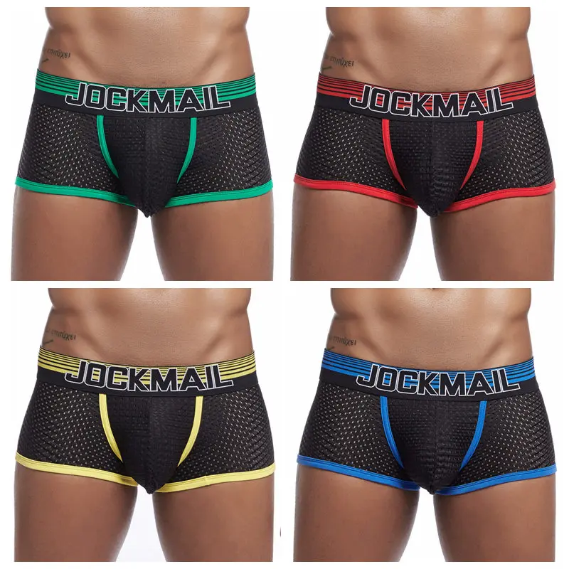 Трусы-боксеры JOCKMAIL мужские сетчатые пикантное нижнее белье с заниженной талией