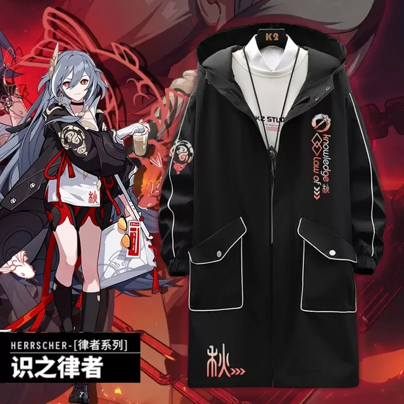 

Honkai Impact 3 Fu Hua Game Cosplay Costume Long Trench Fashion Coat Jacket Autumn And Winter Casual Cool Windbreaker New Top
