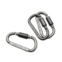 3pcs aluminum carabiner d ring keychain clip hook buckle outdoor