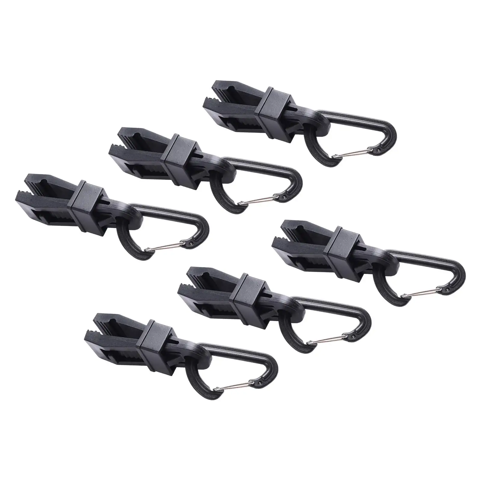 6 шт. зажимы для брезента с карабином ветрозащитная ручка замком холщовые навесы