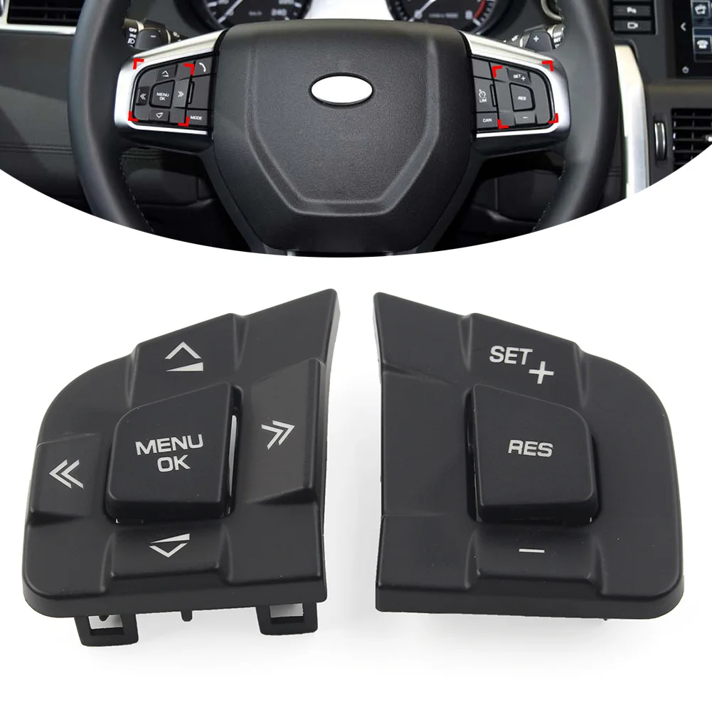 

​Car Steering Wheel Switch Button Cover Trim Left+Right For Land Rover Discovery Sport 2015 2016 2017 2018 2019