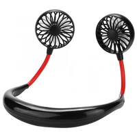 portable fan hands free neck band hands free hanging usb rechargeable dual fan mini air conditionercooler fan for room