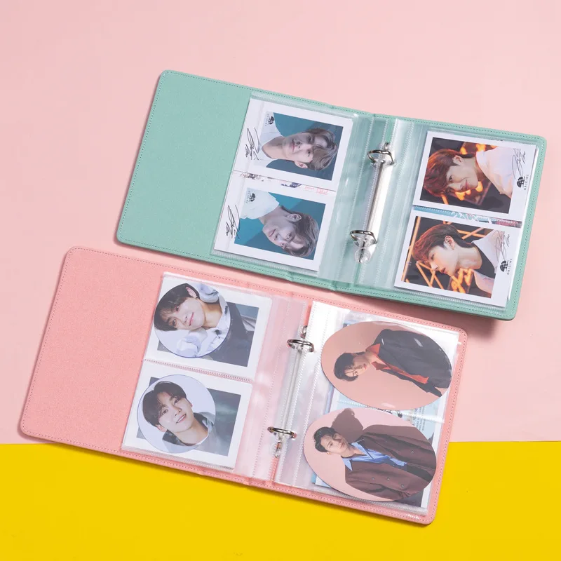 

Оптовая продажа, двухквадратный альбом, маленький Альбом для хранения карт, трехдюймовый 4-дюймовый чехол, книга для карт с листьями