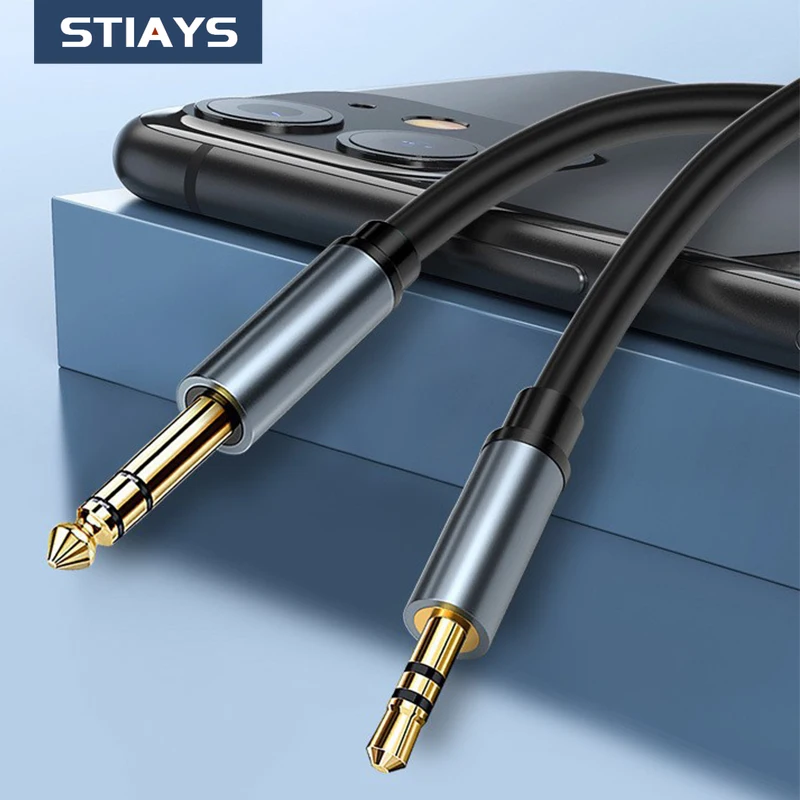 Аудио адаптеры STIAYS 6 35 мм Aux кабели 3 5 ПВХ для гитары CD DVD плеера динамика до