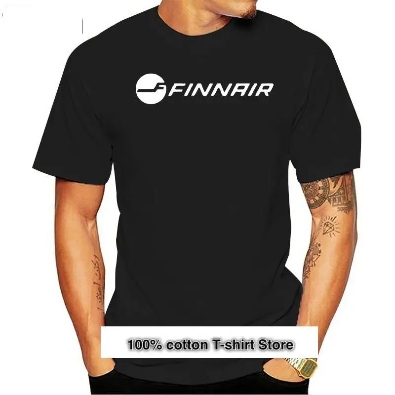 

Camiseta informal con Logo Finnair Vintage, ropa de línea aérea finlandesa, gran oferta